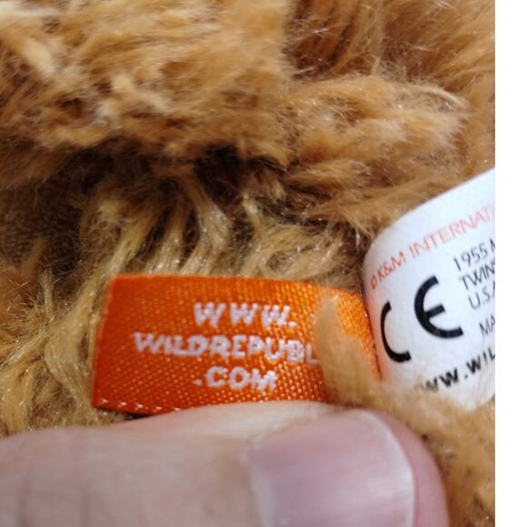 Wild Republic Plush Brown Orangutan Monkey Ape 8 Inch Wrist Hugger Slap Bracelet - Picture 8 of 10